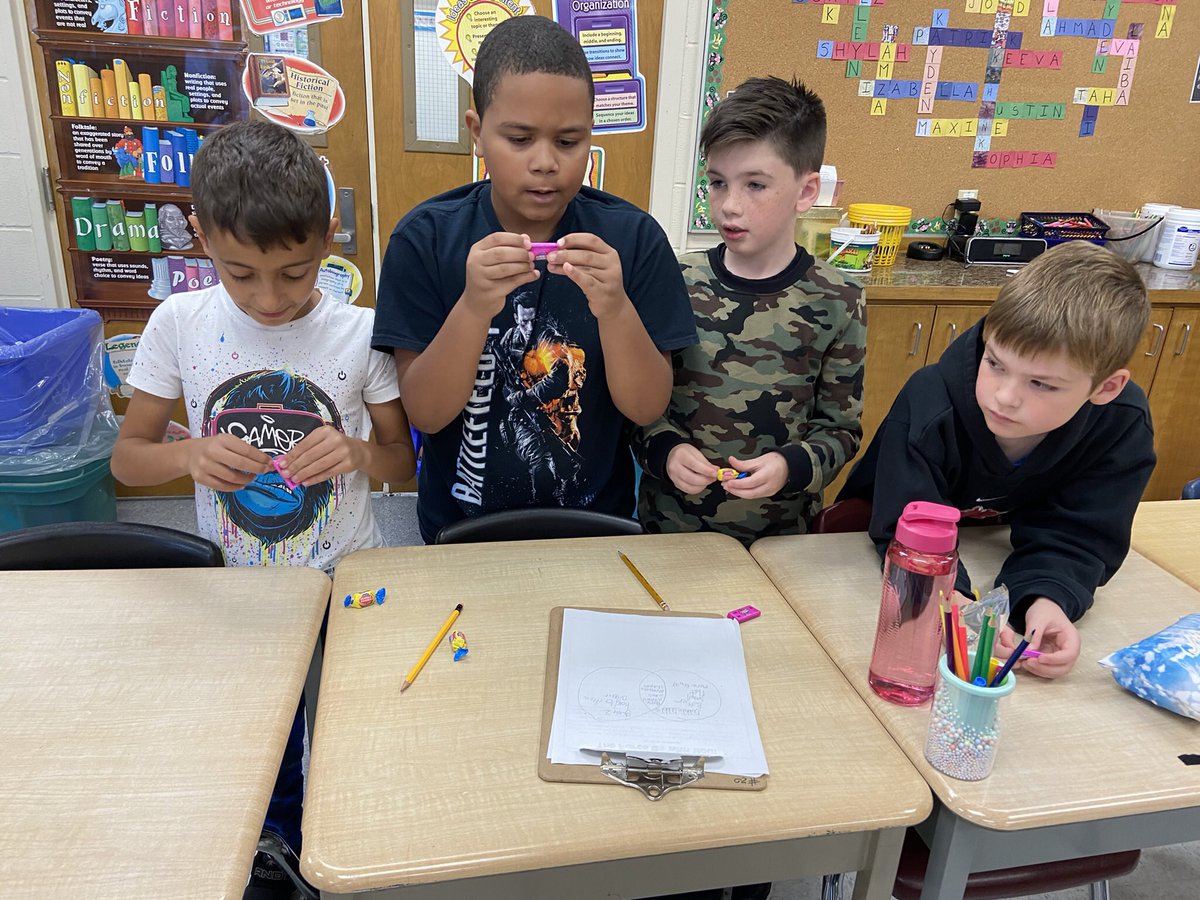 McWilliamMonkey's tweet photo. 4/5C had so much fun conducting our science experiment today…using a #venndiagram or a  #Tchart to compare/contrast 2 different kinds of bubble gum…who knew science could be so bubblicious!!! @JAMMustangs https://t.co/MN4RCGXXJj