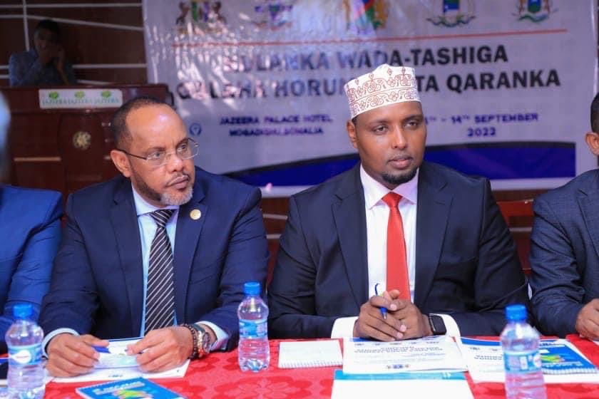 Today, I had the pleasure of opening the 2-day National Development Council of the FGS in Mogadishu, along-side the state minister of @MoPIED_Somalia & the Ministers of Planning of the respective Federal Member States (1/2).