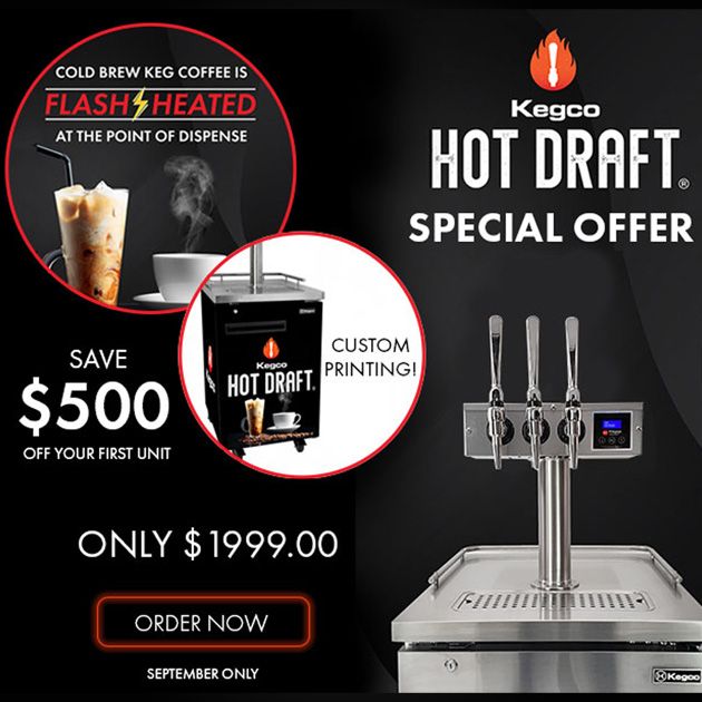 beveragefactory's tweet photo. HOT NITRO! Get the innovative Kegco Hot Draft for $500 OFF! 💸 This nitro dispenser serves cold and HOT NITRO from the same keg! It heats the nitro up at the point of dispense for the freshest taste!
Contact our sales team at 800.710.9939 📞 Ask about this deal! #coffee https://t.co/vQU8sq1EhO