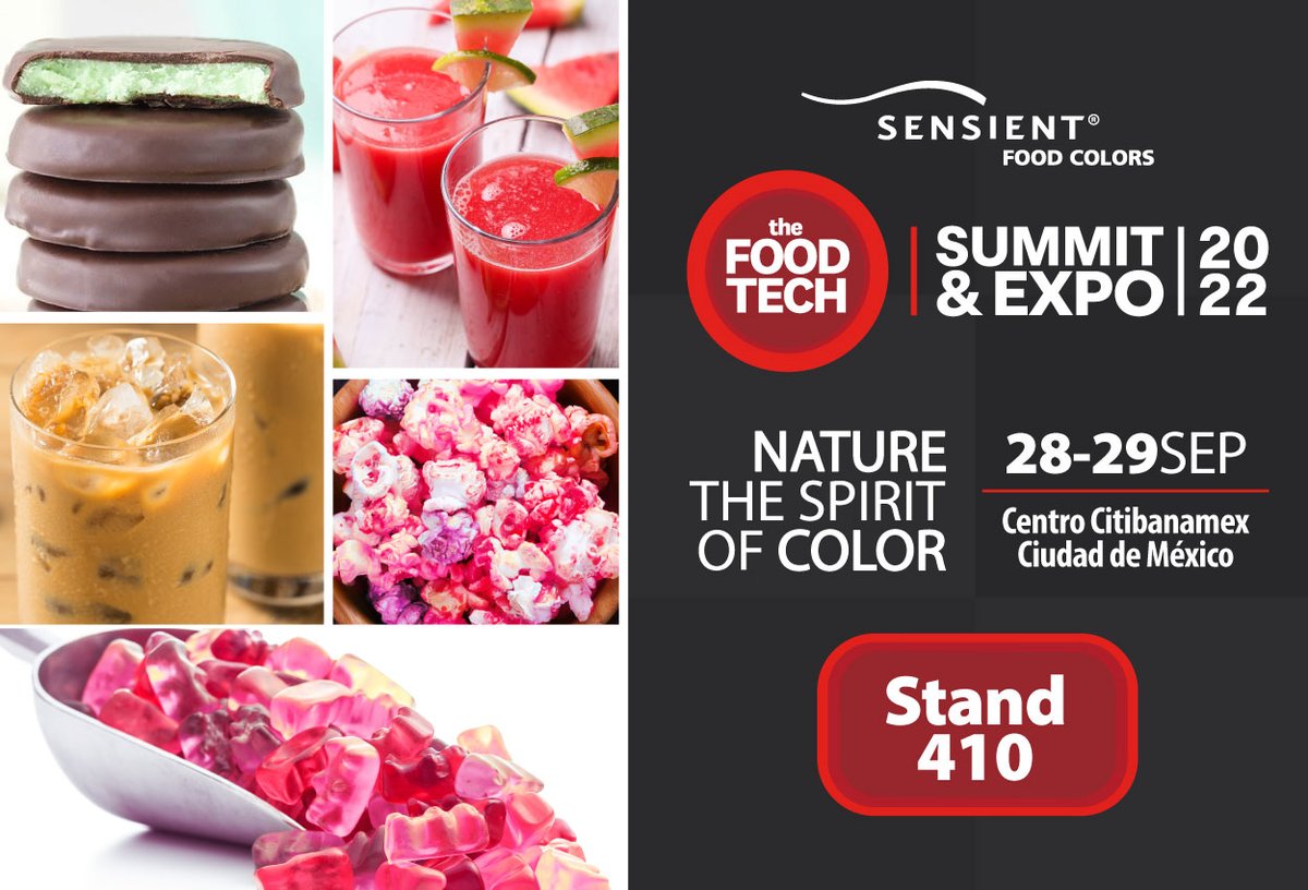 SensientColorLA's tweet photo. Descubra con nosotros en #FoodTechSummit cómo los colores naturales pueden brindarle una ventaja competitiva y brillante a su producto. No se pierda las actividades que tendremos, haga aquí su registro: https://t.co/nRq7ZLxuQV
*Cupo Limitado* https://t.co/Nvj9OrhHl5