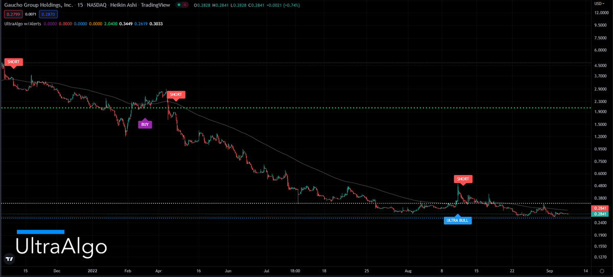 TradingView Chart for Gaucho Group Holdings Inc