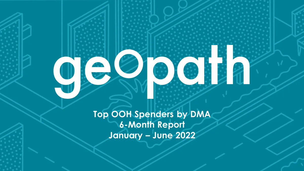 We're happy to announce the arrival of the Top OOH Spenders by DMA report for the first half of 2022 in the GeekOUT Library! These reports leverage Kantar data to provide a synopsis of OOH ad spending across 100 DMAs. 

Login to GeekOUT to access: buff.ly/2Xu8rJU