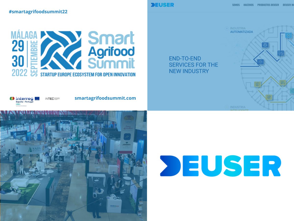 Smart_Agrifood's tweet photo. ✅Deuser estará presente en #smartagrifoodsummit22 - #Málaga 29-30 de sept.
🔝#DEUSER diseña #solucionestecnológicas integrales y escalables, a medida y llave en mano que generan valor y rentabilidad sostenible.
🔔¡Participa!
https://t.co/FBeczBiZXB
#agrifood #ingenieríatotal https://t.co/dYBnHG5Hsm