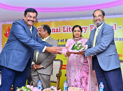 mike_vmm's tweet photo. Pleasure to be part of the inauguration of the 8th Chennai Literary Festival, along with Dr. @ThamizhachiTh, Hon’ble MP and Prof.Dr Gowri,VC, @madrasuniv, @G_Olivannan ,@MaFoiLatha,
N.Sudhakar, President, @Hassan5000, Secretary, of CLF Prof. Dr.Armstrong,HOD, English Dept ! https://t.co/6xsy9Nq4Cu