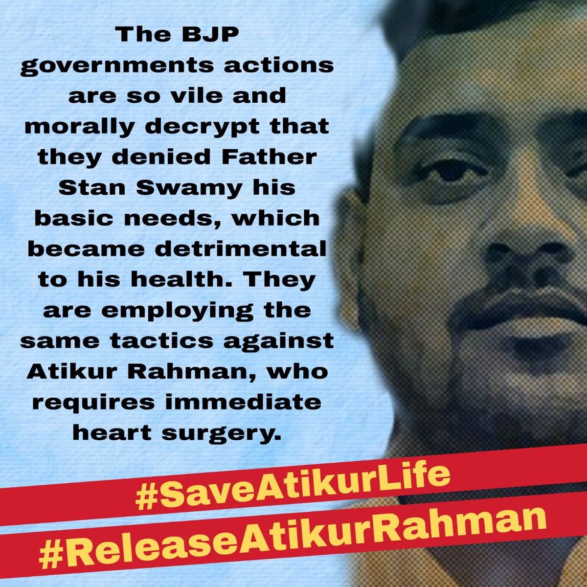 One year,ten months and 26 days of injustice and false alligations and still counting. #SaveAtikurLife #ReleaseAtikurRahman