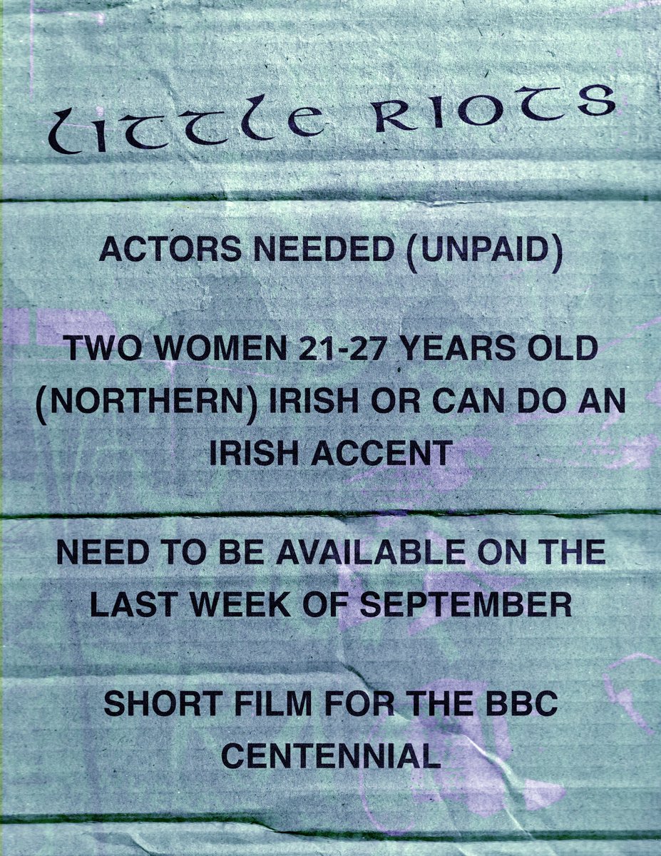 Looking for two #irish female actors for a filming opportunity in #liverpool ! Email us at LCAProduction@outlook.com for more information 🎥☘️