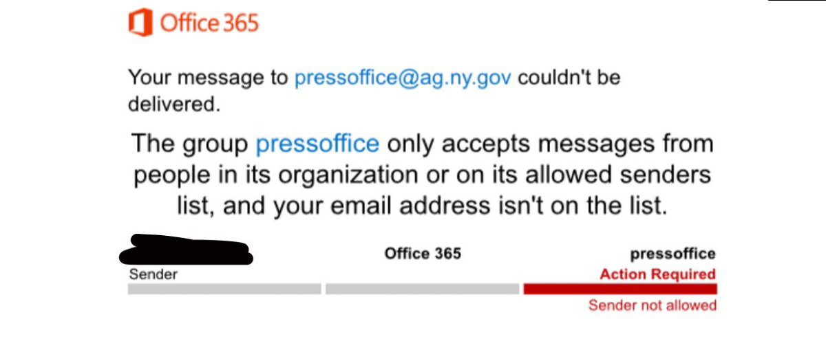 NYYankz's tweet photo. Blocking emails from constituents now? Phone lines haven’t been open in God knows how long. Keep it classy Team @TishJames #DisbarTish https://t.co/geXuOOlSpi
