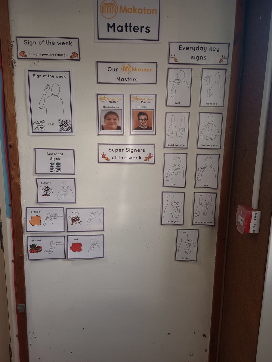 Our new Makaton information board @AlvaPSandELC. We are loving the weekly sign videos our learners are producing. Inspired by @MakatonCharity @makatonlucinda and @singinghands #MakatonMatters #Communication @asd_alva