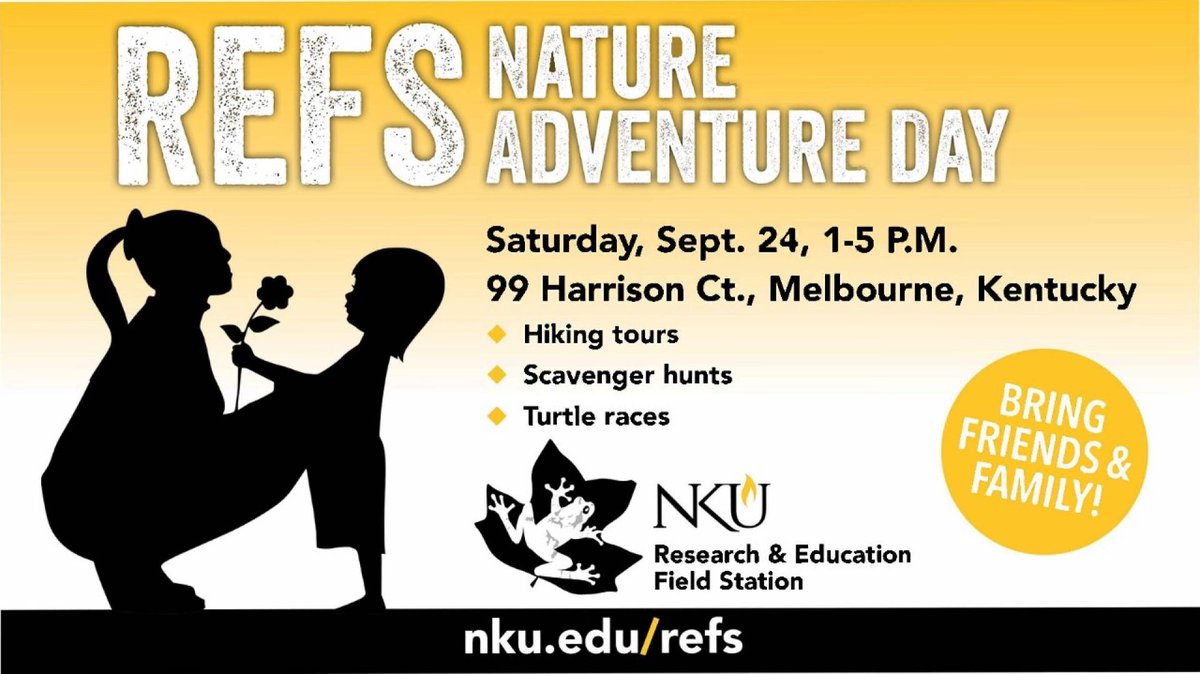 Come join the fun at NKU REFS Nature Adventure Day Saturday, September 24!