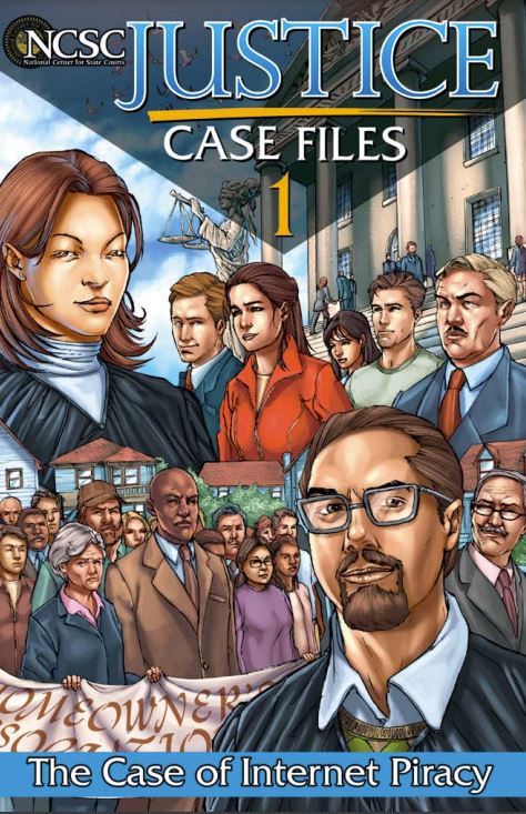 Making civics &amp; the courts relevant to students can be hard. Using graphic novels, NCSC explains how courts address legal issues like internet piracy &amp; cyber bullying in its "Justice Case Files" series.

To request copies for your court or classroom, see bit.ly/3dAHwFM.
