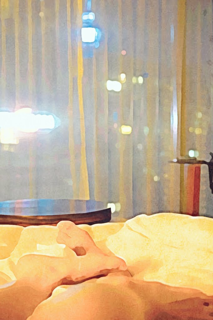 I told him to leave the light on throughout the night, so people might spot us 😈😝