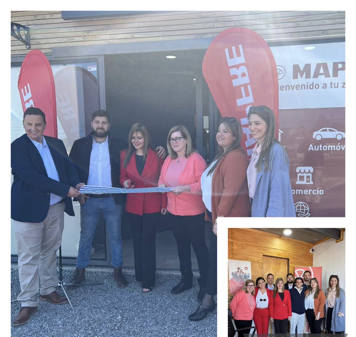 Mcecidl's tweet photo. El equipo de ⁦@mapfre_UY⁩ no se detiene y continuamos con la apertura de la nueva delegada en Colonia en la zona de General, mucho éxito Mariana Pollifroni #SomosEquipo https://t.co/w8v6mUoQXa
