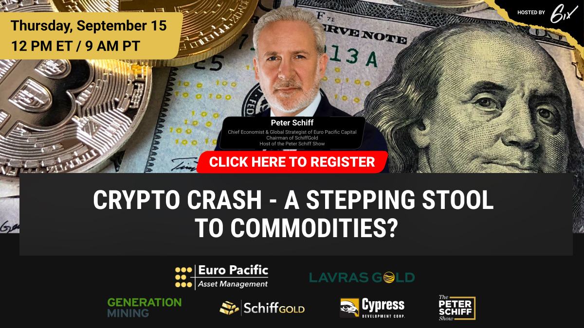 dashaschwartz's tweet photo. @PeterSchiff is on a live panel this week talking about the future of investing in commodities - particularly as compared to investing in cryptocurrency.

Register now: https://t.co/Vrwy2av6kW https://t.co/LZDkGqPXP3