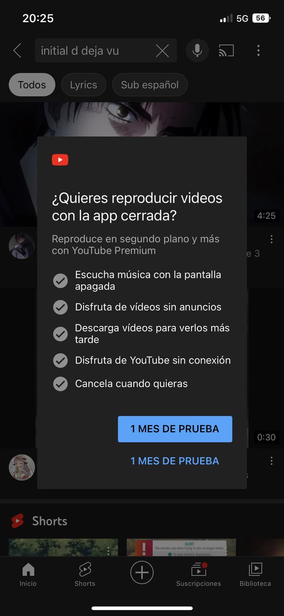 sose1102's tweet photo. Youtube ya no da opción https://t.co/9tVnHNaJAm
