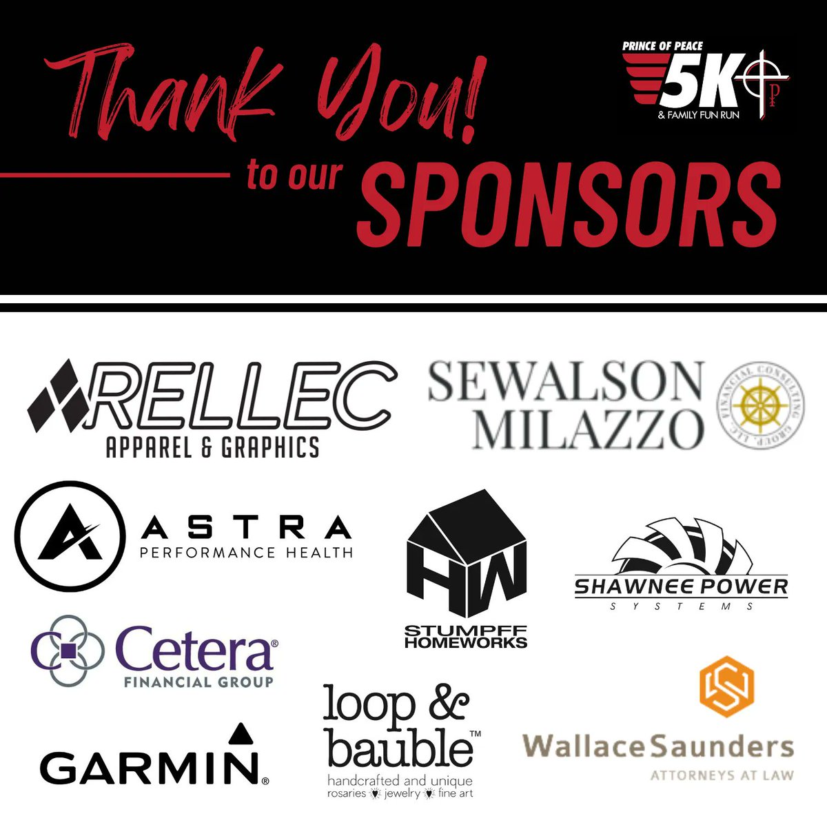POPOlathe's tweet photo. BIG thank you to all of our amazing sponsors for our upcoming 5K! We couldn't do it without you! 🙌

Today is also the LAST day to register for this Saturday's 5K and Family Fun Run. Check out https://t.co/kY0nnZePvV for the registration and volunteer links. We can't wait! https://t.co/l6gouoclwZ
