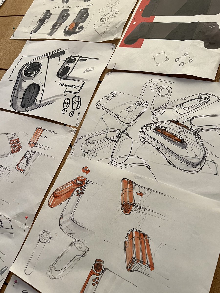 bnko's tweet photo. A Quick preview of the many iterations behind #steamdeck industrial design and development . Overall comfort and reachability of primary vs secondary controls was our main focus.  #userresearch  #anthropometry #research #id #industrialdesign #process https://t.co/n6D8w5byZq