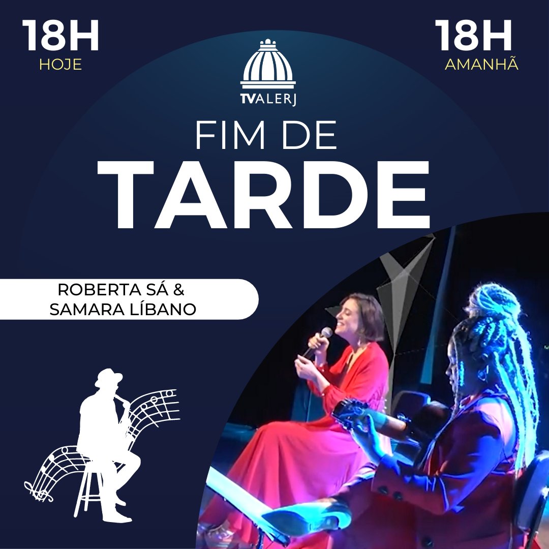 tvalerj's tweet photo. #FimDeTarde ao som de @_robertasa & @LibanoSamara aqui na tela da TV Alerj. A apresentação ocorreu no Teatro João Caetano e você vai conferir neste final de semana.
Sábado e domingo, às 18h.
Não perca!
#robertasa #music #tvalerj #rj https://t.co/rpMJtyZcH3