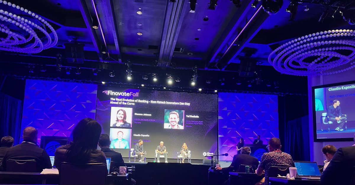 wmagency's tweet photo. Fintech partners @Marqeta, @Mambu_com and @Stash look towards the future. Thinking about increasing costs and ways to navigate consumer pressures. This includes faster access to funds by removing the friction with payroll, P2P, etc. #WMAClient #Finovate https://t.co/u78DBDqmPj