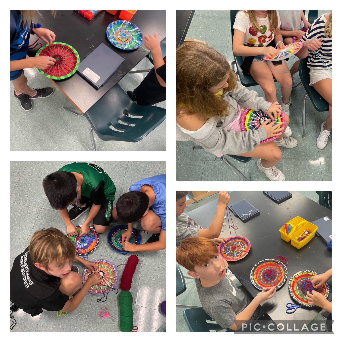 MrsStappteacher's tweet photo. 4th graders are weaving experts @rockenbaughES ❤️🧡💛💚💙💜 https://t.co/0eo44OA31T