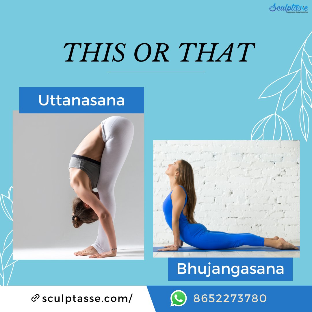 Sculptasse's tweet photo. #Polltime, What is your favourite pose? Uttanasana or Bhujangasana, Share in Comments below!
follow us @sculptasse
#poll #yogapoll #exercisepoll #Uttanasana #Bhujangasana #sculptasse #fitnesspoll #rehab #rehabcoach #painrelief #yoga #workoutpoll #fitnessregime #fitnessexpert https://t.co/4Vklrp3tN6