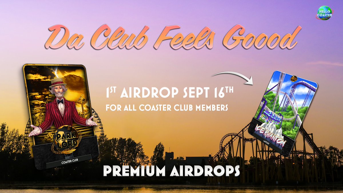 Park Lords in the #coasterclub receive monthly airdrops of rare coaster layouts — mineable in Phase 1 and buildable in later phases. 🎢⛏🏗❤️

Accepting new club members for 24 hours only.
September 17 - 15:00 UTC 
tinyurl.com/hc-club

#WAXP <a href="/WAX_io/">WAX</a> #NFTCommunity