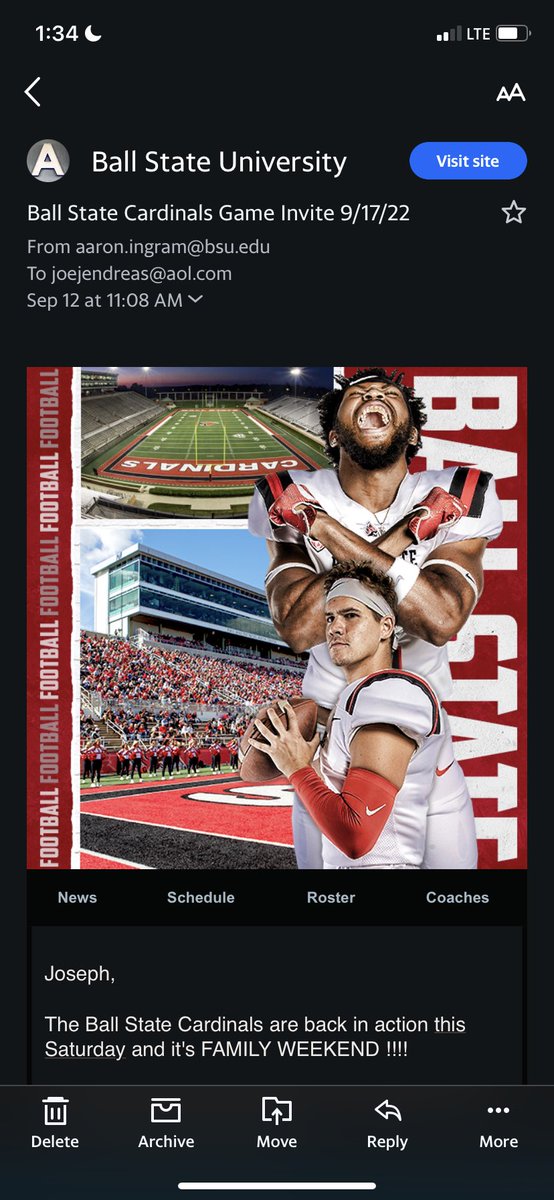 joe_dj60's tweet photo. Thank you for the game invite‼️ @BallStateFB @CoachAI https://t.co/l15fn2jiUY