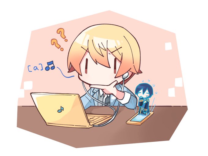 「blonde hair laptop」 illustration images(Latest)