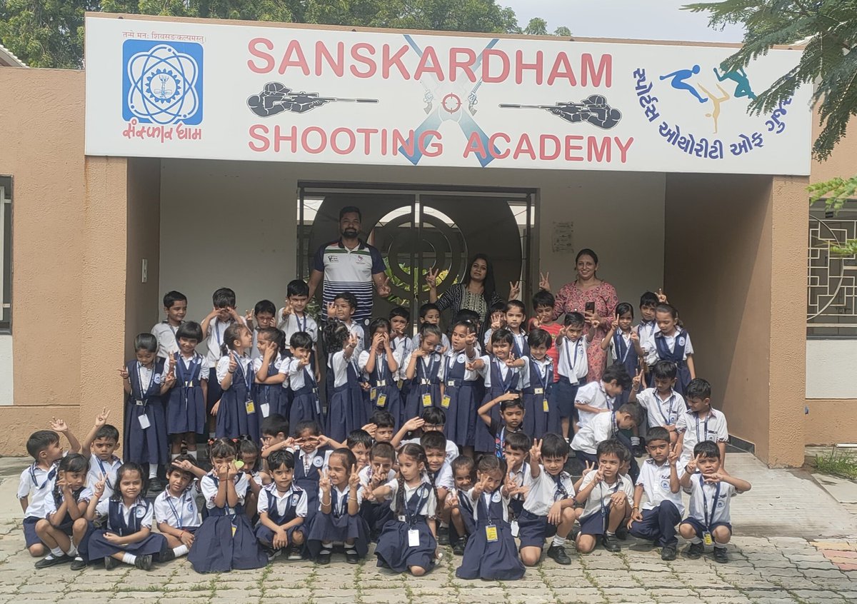 It was a lovely visit by the kids of Global mission school at the Sanskardham shooting range. Kids got to know about the shooting sports and enjoyed a lot. 

#sportsforall #shootingsports #rifleshooting #shooting #Indiaatolympics #Khelega_SSA #GFG #Sanskardham
