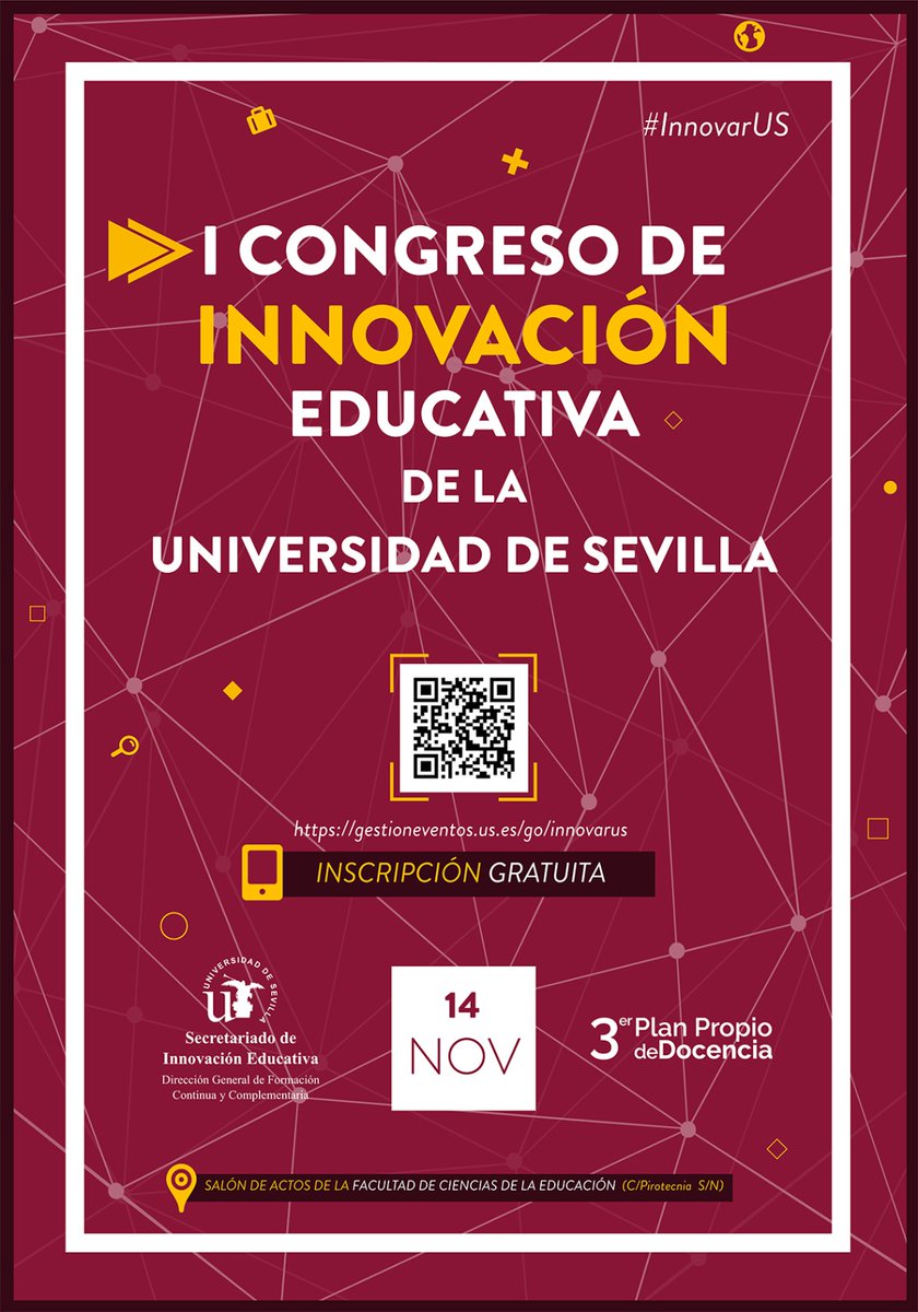palacios_ant's tweet image. 📚 I CONGRESO DE INNOVACIÓN EDUCATIVA 

📆14 de noviembre

📍Organiza @unisevilla . III Plan Propio de Docencia.

💶GRATUITO

📺📝Comunicaciones en vídeo y capítulo de libro en editorial Q1

INFORMACIÓN  E INSCRIPCIÓN ⬇️⬇️
gestioneventos.us.es/go/innovarus