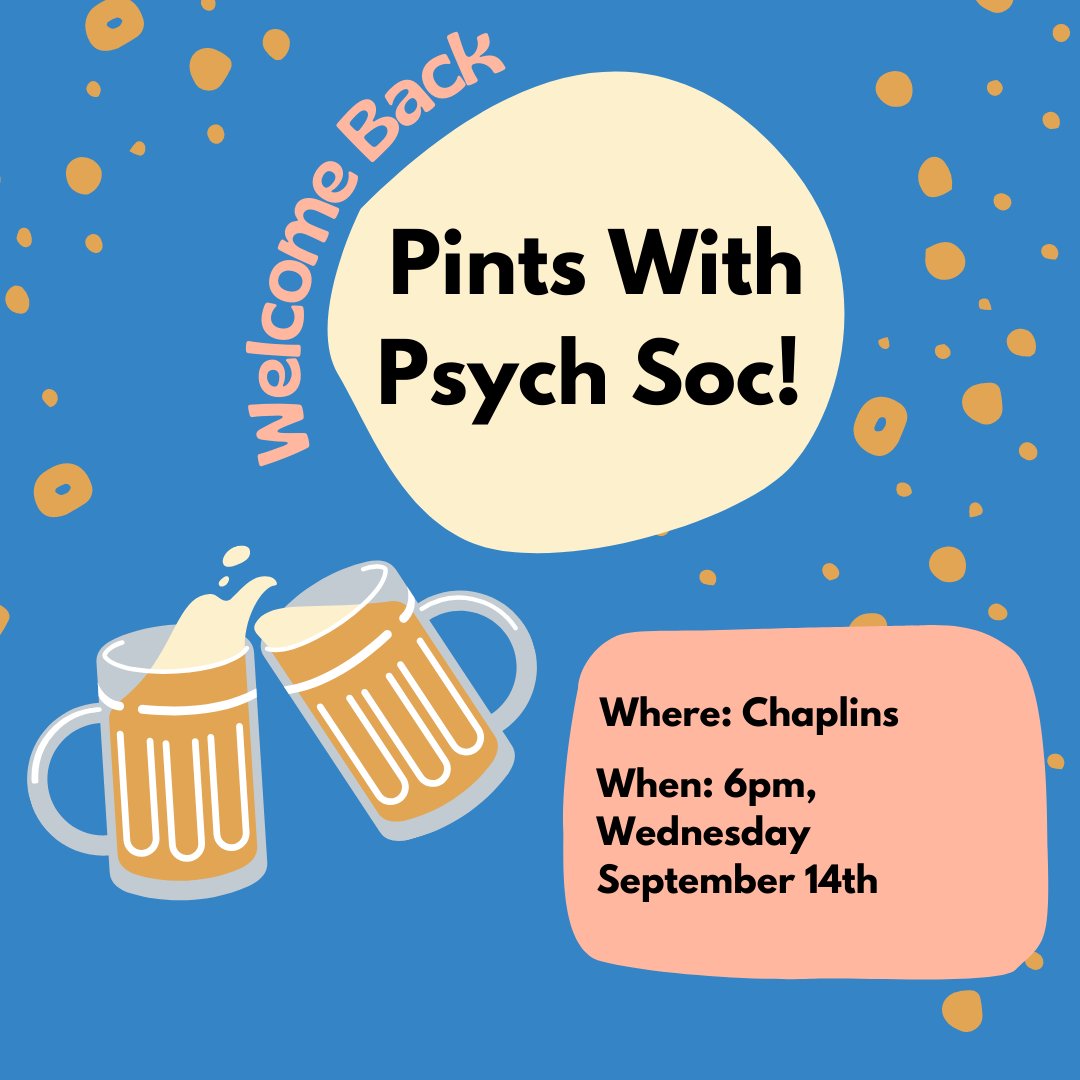 Our first event of the year is tomorrow evening! It's open to everyone, you just need to be a member of the society. You can sign up at the link in our bio or at the door tomorrow. We can't wait to see you all there 🧠🕺