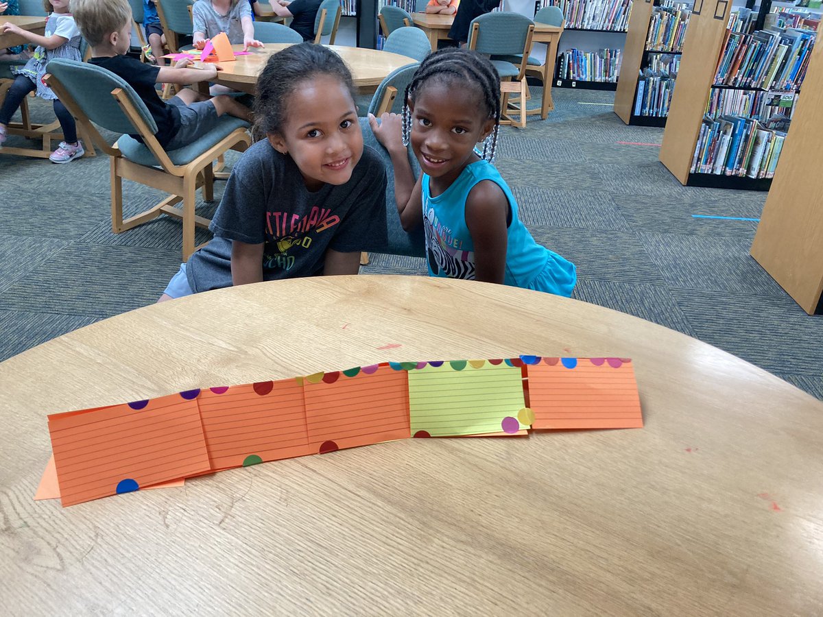 MangumElemAP's tweet photo. What can you make with a dot? Our kindergarteners answered that question today by building some dotty structures #dotweek #mangumreads https://t.co/Ag3F1ZFViy