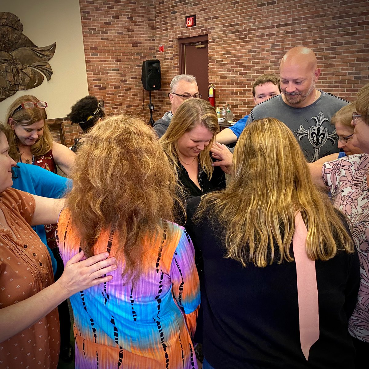 OSLC's tweet photo. Staff had the opportunity today to celebrate Stephanie Engel’s dedicated and caring leadership of youth ministries at Our Saviour’s over the past four years and to send her forward with love and prayer. Thank you, Stephanie! ✝️💟 https://t.co/G1KsDn7ty5