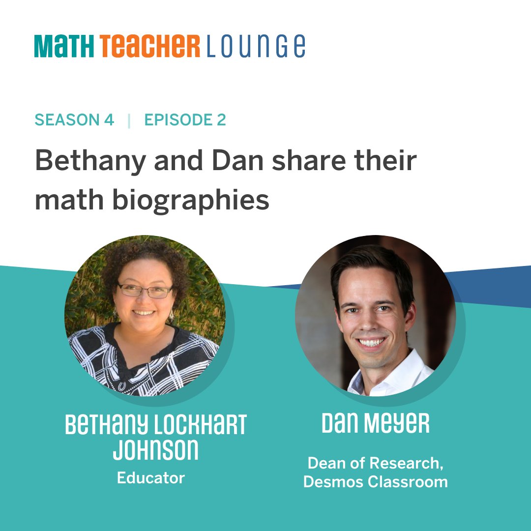 Amplify's tweet image. ➕ This week on Math Teacher Lounge, co-hosts Bethany and Dan get personal!

🎙 Tune in as they share their early experiences with math and how it turned them into the educators they are today – amplify.com/math-teacher-l…

#MathEducation #ITeachMath #MathPodcast