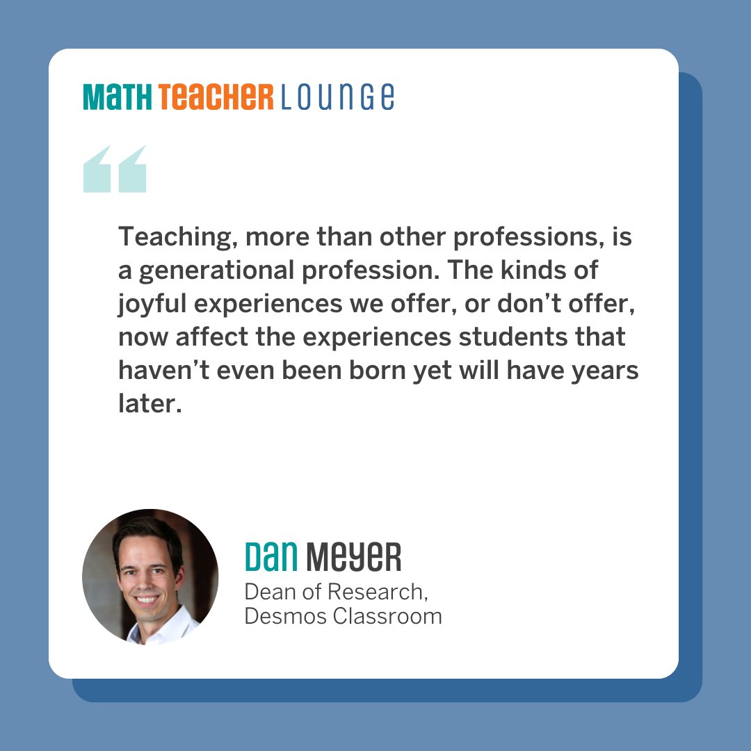 Amplify's tweet image. ➕ This week on Math Teacher Lounge, co-hosts Bethany and Dan get personal!

🎙 Tune in as they share their early experiences with math and how it turned them into the educators they are today – amplify.com/math-teacher-l…

#MathEducation #ITeachMath #MathPodcast