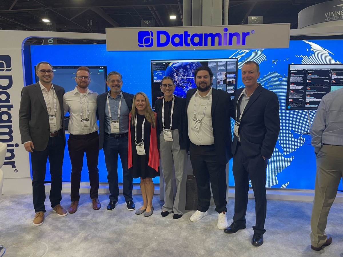 Dataminr's tweet photo. This week #TeamDataminr is at #ashrm, #gsx and #drjfall! Stop by our booth and see how Dataminr can improve your business’s ability to detect and respond to risks and high-impact events as early as possible. Not able to make it? Book a demo here: https://t.co/tap7VYwdZ5. https://t.co/tBrcUH85wM