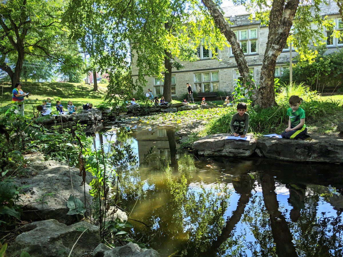 LClarkLSEarts's tweet photo. Arts Integration @MizzouBotanic Wildlife Pond! 2nd graders created observational sketches in field journals with watercolor pencil &amp; pond water to explore the biodiversity of the area #cpsbest #placebasedlearning

@donohoLSEArts @KolLSEArts @LSEArts @cpsfinearts @CPSScience https://t.co/qKo3YUMXn1