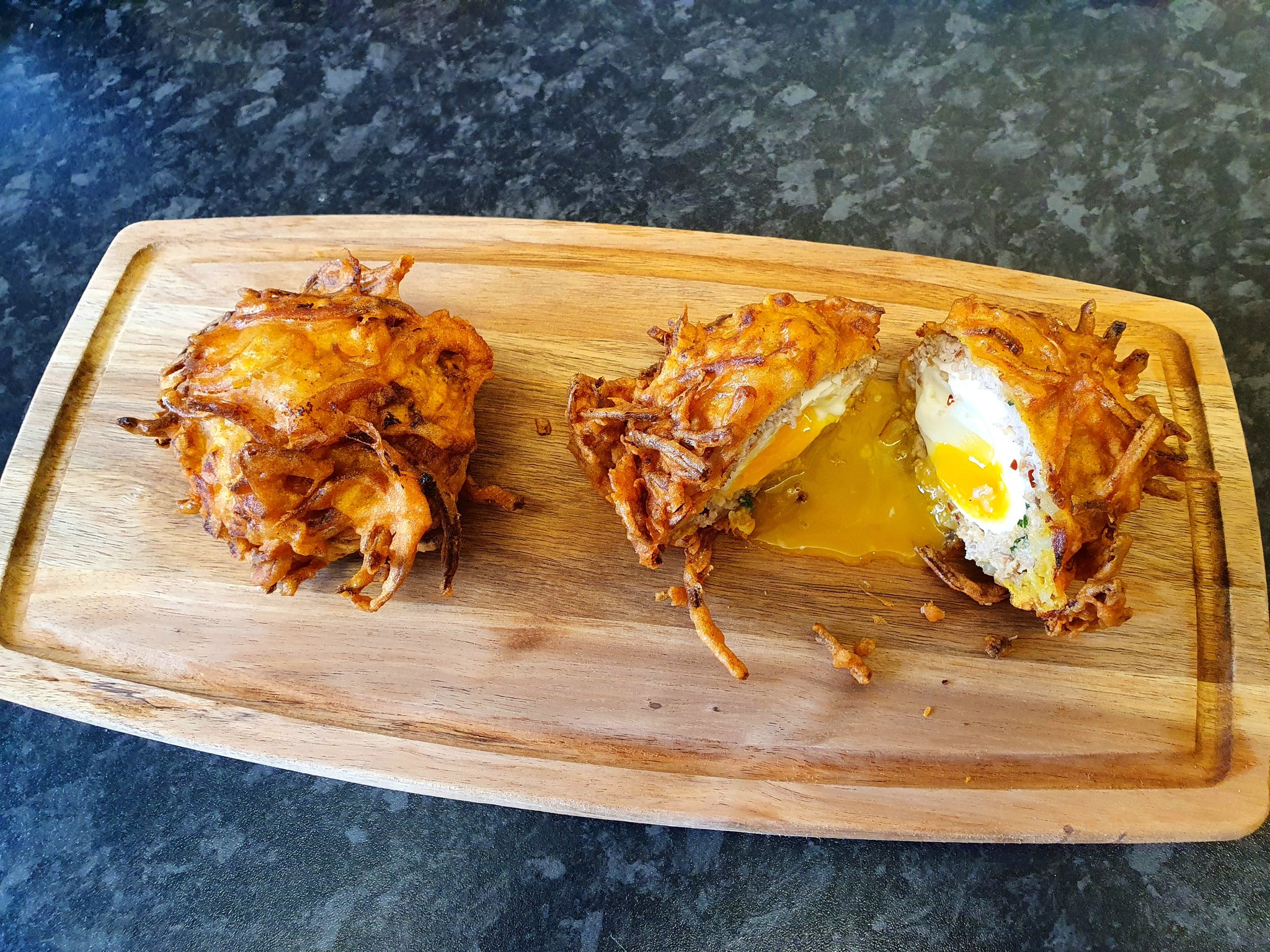 tim keeling 💙 on Twitter "ratemyplatenow Onion Bhaji Scotch Eggs RateMyPlate https//t.co