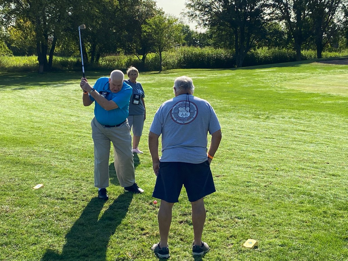 Sports4Vets's tweet photo. Veterans golf at Pleasant Valley Golf Course as day 2 of the National Disabled Veterans Golf Clinic continues. Stay tuned for more updates!  #VetsGolfClinic #Sports4Vets @Sports4Vets https://t.co/BCVdaC0upj