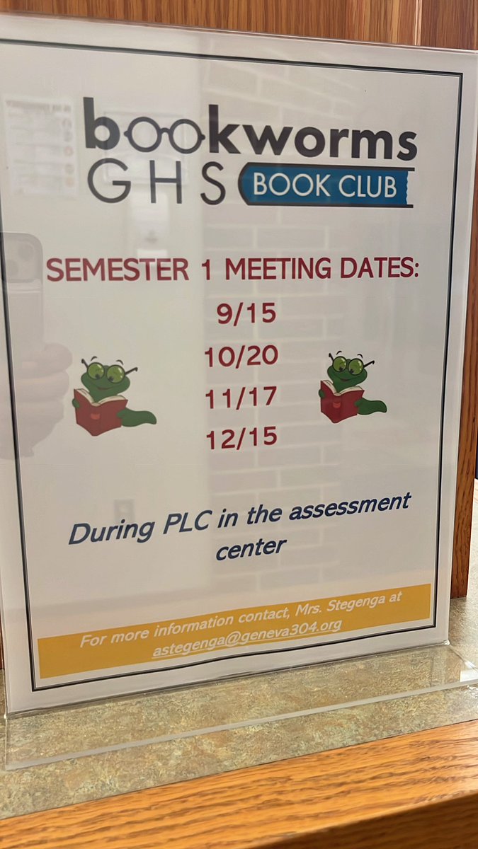 GHSLibrary304's tweet image. Bookworms it’s time to take a bite at a new book 📚 join us for GHS Book Club meeting  this Thursday 9/15 during PLC.