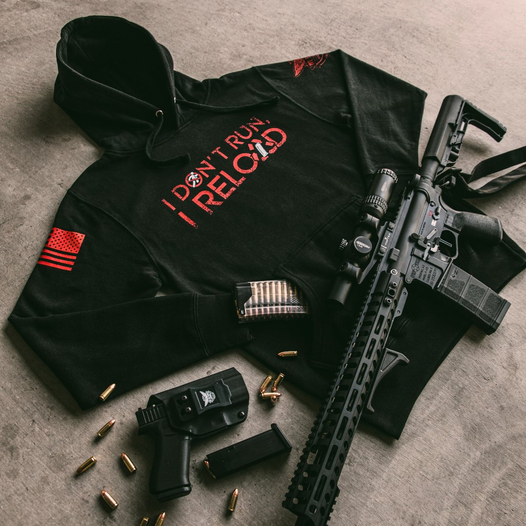 Wethepeoplehols's tweet photo. Reloading today for a safer tomorrow.♻️

https://t.co/CxLi3i6ju2
I Don't Run, I Reload shirts, hoodies, and long sleeves are back in stock and available now!⤴️

#guntee #gunshirt #gunshirts #ar15 #gunporn #gunholster #tacticalgear  #tacticaltraining #tacticallife https://t.co/JojF2eA5Ep