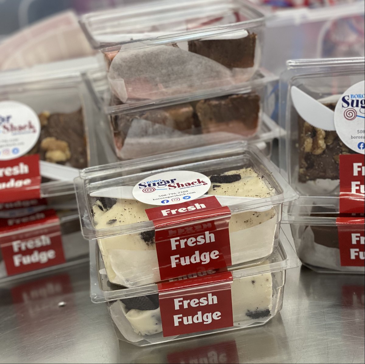 Fresh Fudge now available <a href="/BoroSugar/">BORO SUGAR SHACK</a> - Stop in and see what fresh flavors we have this week! 
#westboroughma #freshfudge #candy