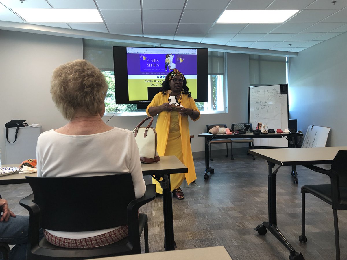 UpstateMonarchs's tweet photo. Thanks to all who participated in today’s Community Meeting at Bon Secours Millennium campus. Thanks to our speaker, LaShonn Edmunds, who talked about her efforts to create a shoe for the community with swollen limbs. https://t.co/xaUhnSVing
