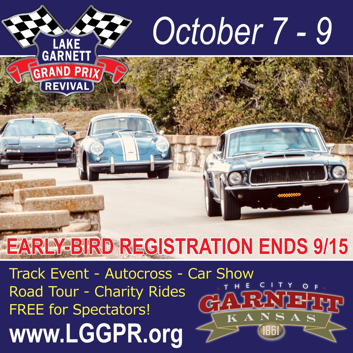 lggpr's tweet photo. Less than 48 hours before the Early-Bird deadline ends! Register at https://t.co/RbaGeuA56M before midnight central time on 9/15 to get the FREE event t-shirt and discounted entry fees!
photo: Darrell Powers
#LGGPR22 #SportCars #VintageCars #DrivingEvent #CarShow #GhostTrack https://t.co/gdRmIO89Gl