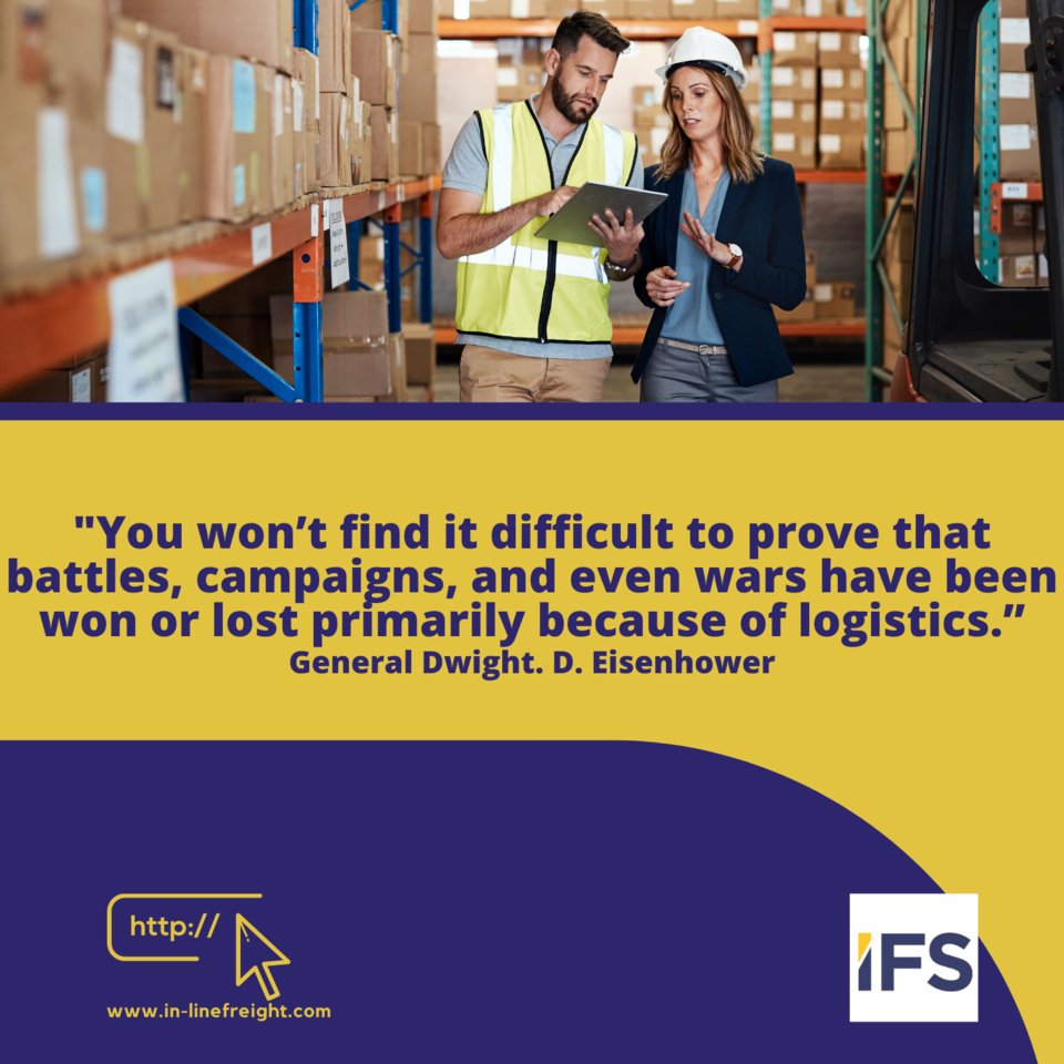 inlinefreight's tweet photo. "You won’t find it difficult to prove that battles, campaigns and even wars have been won or lost primarily because of logistics." #logistics #inspiration #logisticalstrategy #companylogistics #distributionlogistics #distributionstrategy #companydistribution https://t.co/mkETvKwSYC