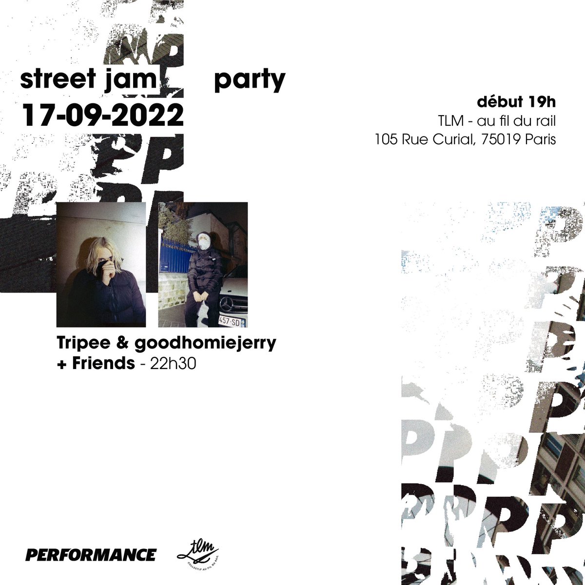 SUR SCÈNE LE 17/09 (c’est gratuit)
@Trip2e &amp; <a href="/jerrydeb7/">goodhomiejerry</a> 
+
@ furtif147
@jakesept_ 
@ p.o.l.o.w_
@ soon_rothschild
@ srozax 

Merci @ performancebmx pour l’invitation 
Artwork : @ z0zic