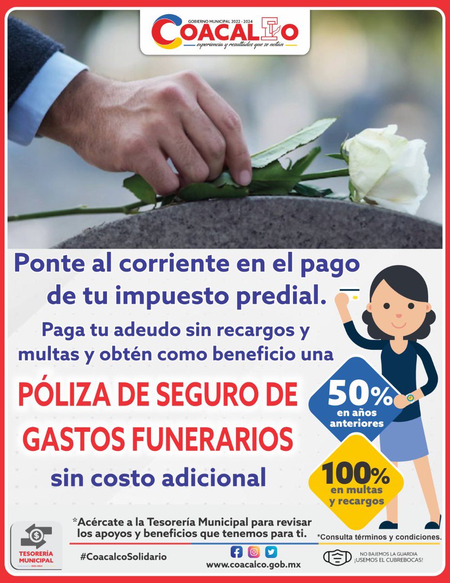 GobCoacalco2022's tweet photo. ¿Sabías que tus contribuciones ayudan a tener mejores servicios y vialidades? 🏠Realiza el pago del impuesto predial en línea a través del siguiente link:👇🏼
https://t.co/n8qEZFRy7G
Paga tu adeudo sin multas ni recargos. 🤩
#ExperienciaYresultadosQueSeNotan https://t.co/75MqYP4Tkc