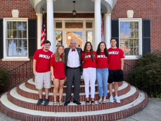 Judy Petty, a WKU grandmother, has all 5 of her grandchildren attending Western at the same time. Ty majors in Biology, Meg is pursuing Dental Hygiene, Macy is in Paralegal Studies, Alex majors in Professional Writing, and Jack is studying Physical Ed. Proud day to be a Topper!