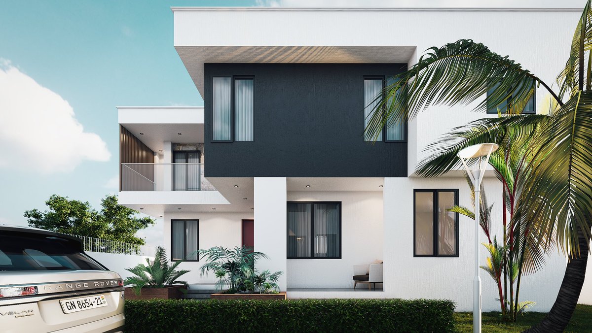Newnichomes's tweet photo. The Nook. 🔲
East Legon Hills, Accra.

This house offers a virtually blind facade that encourages discovery and curiosity. The created brown fins in the white mass gives  a hint of the beautiful scenery as we approach the building. 
#architecture #archdaily #RealEstate #accra https://t.co/2Qw4uY16hJ