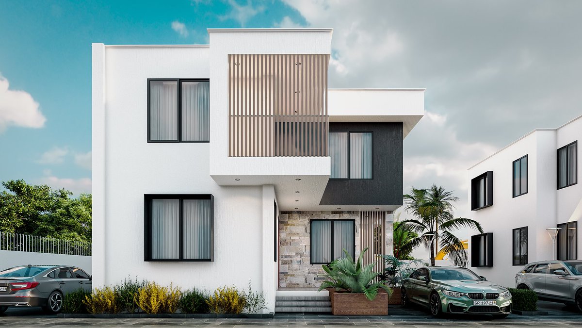 Newnichomes's tweet photo. The Nook. 🔲
East Legon Hills, Accra.

This house offers a virtually blind facade that encourages discovery and curiosity. The created brown fins in the white mass gives  a hint of the beautiful scenery as we approach the building. 
#architecture #archdaily #RealEstate #accra https://t.co/2Qw4uY16hJ