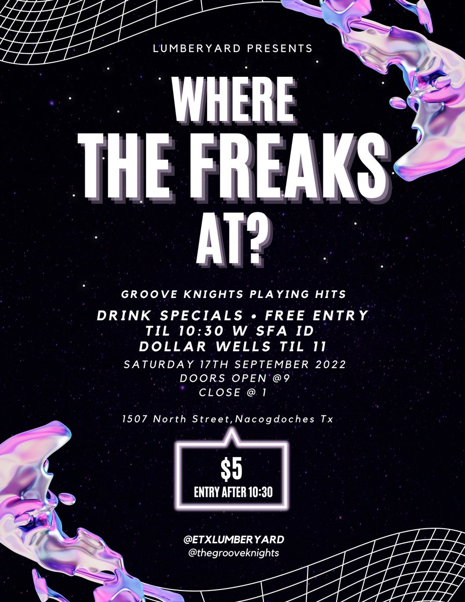 GrooveKnights's tweet photo. This Saturday @etxlumberyard https://t.co/yQLPxvd0qm